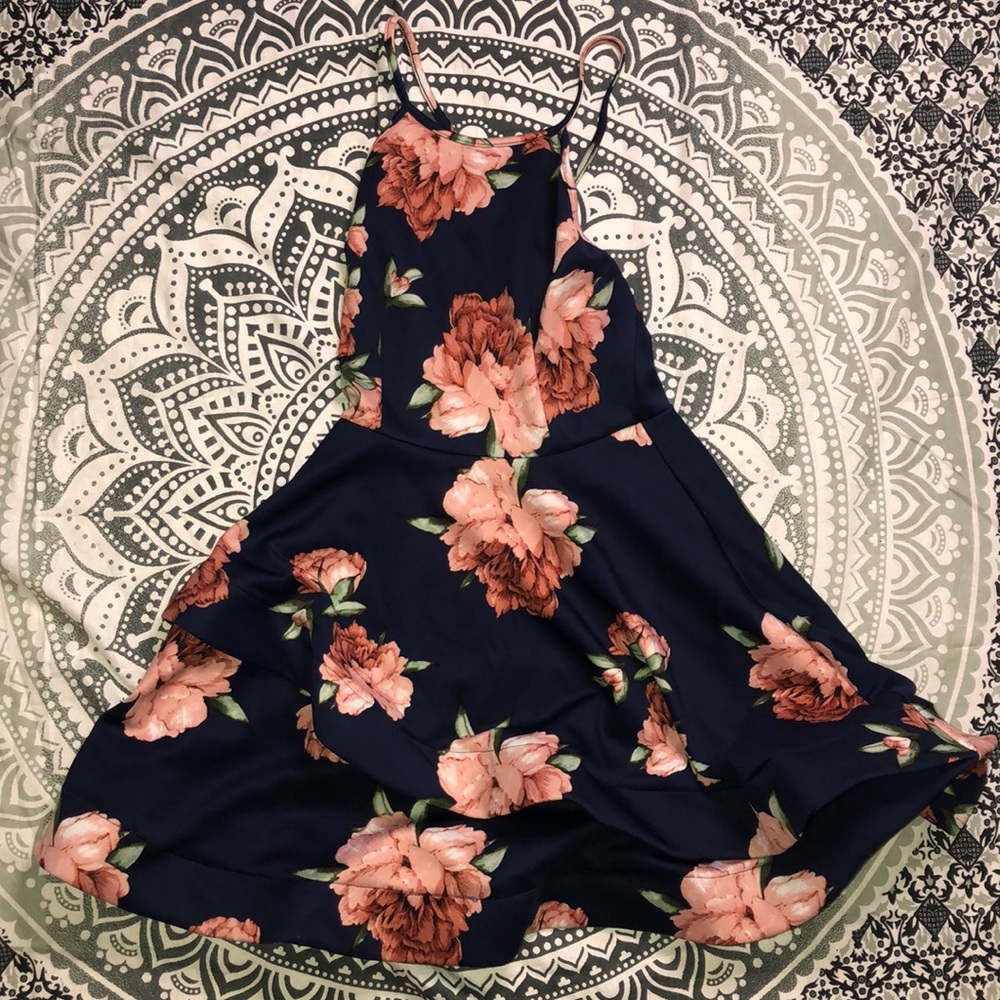 Floral, flared out dress!